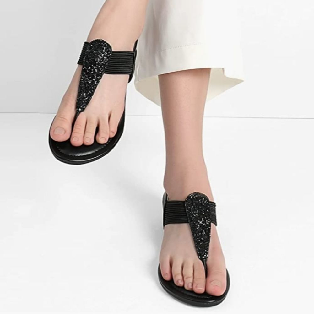 ROUGE HELUIM ELASTIC STRAPPY STRING THONG ANKLE STRAP SUMMER GLADIATOR SANDAL